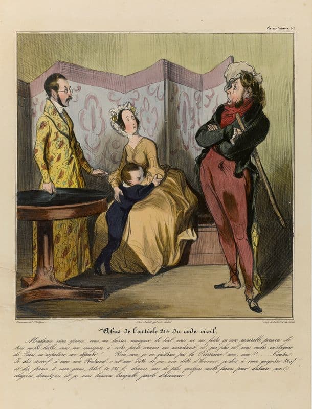 Abus de l’article 214 du Code civil (1836-1838) as a canvas print