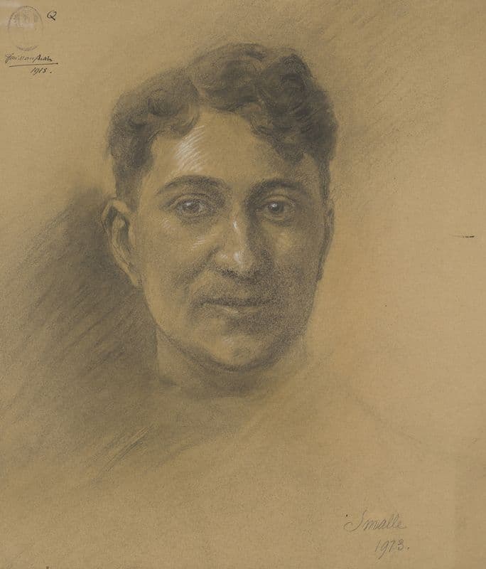 Academic expression study; head of a laughing man (1911-1913) as a canvas print