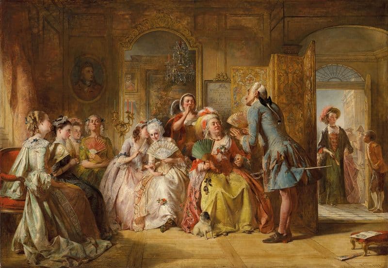 Academy for instruction in the discipline of the fan, 1711 as a canvas print
