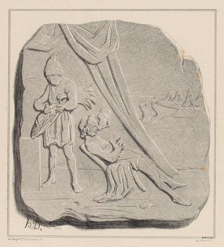 Achille sous sa tente as a canvas print