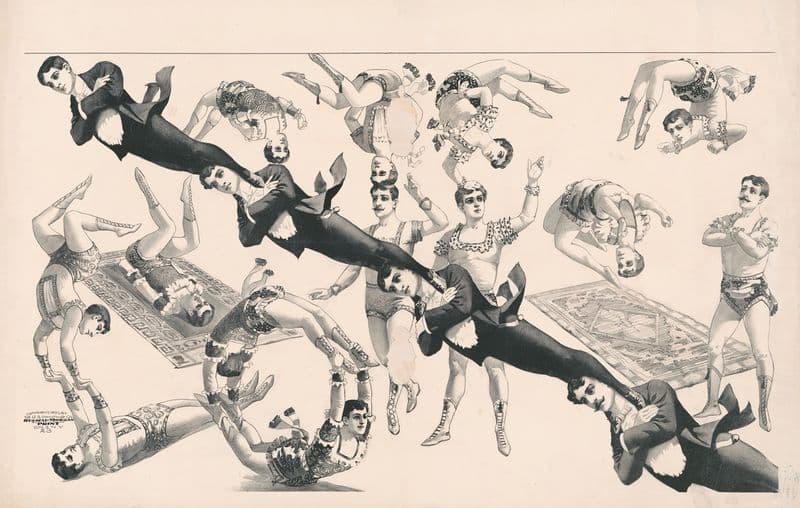 Acrobats as a canvas print