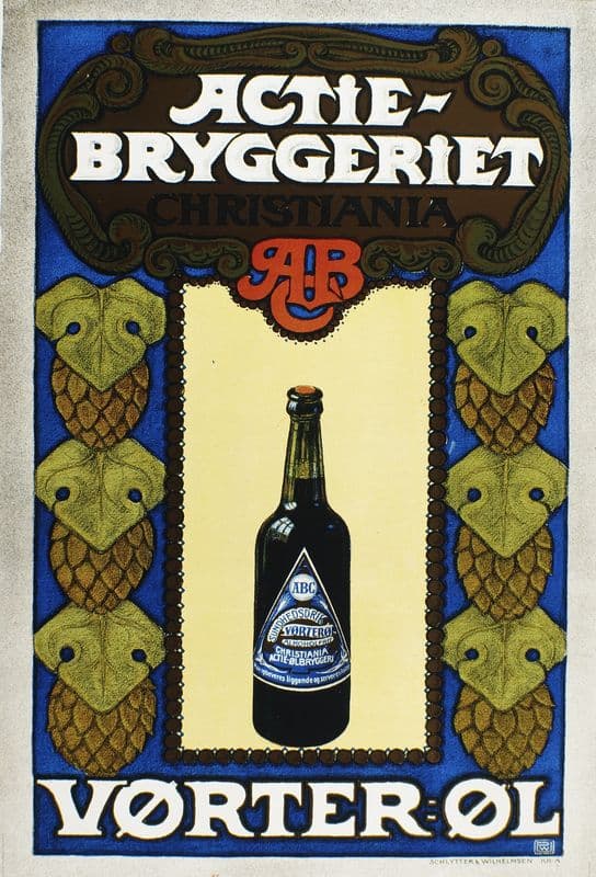 Actie-Bryggeriet. Vørter-Øl. as a canvas print