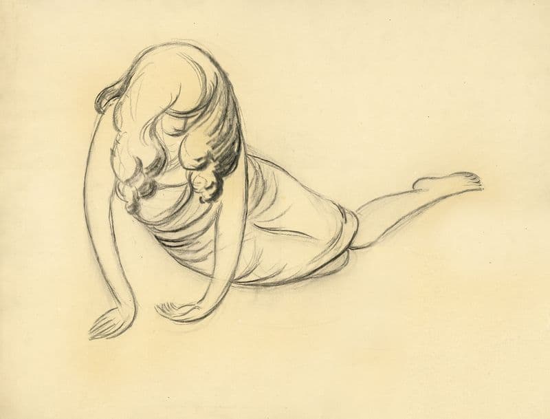 Actrice of Danseres (grote schets) as a canvas print