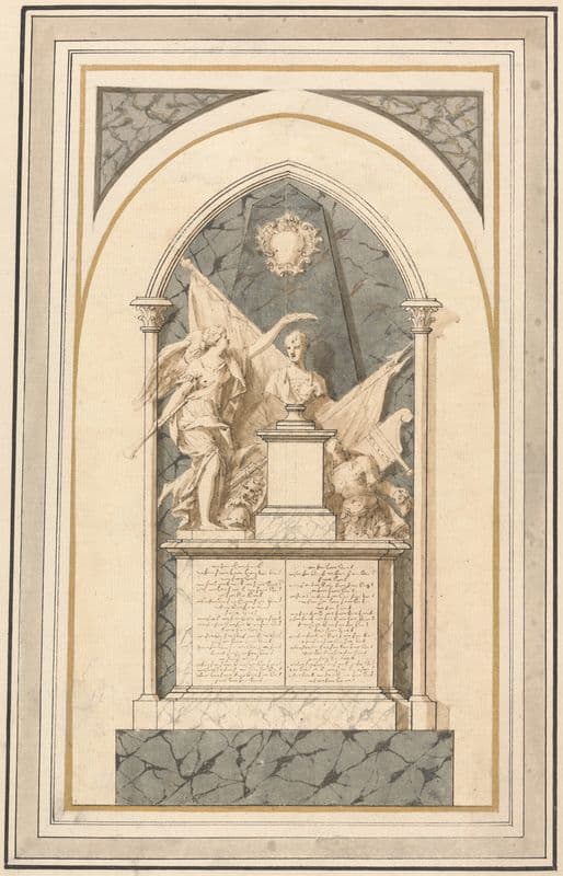 Admiral Vernon’s Monument in Westminster Abbey (ca. 1763) as a canvas print