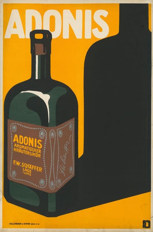 Adonis Aromatischer Kräuterlikör as a canvas print