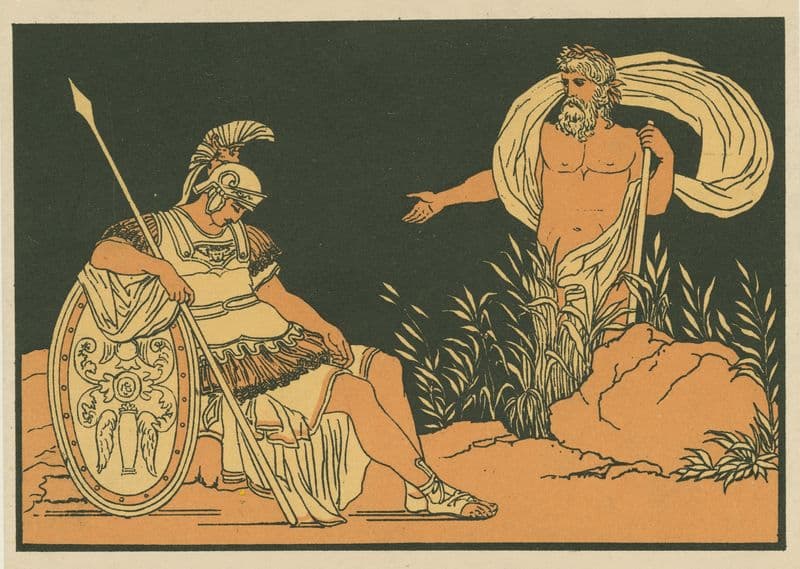 Aeneas and Tiber as a canvas print