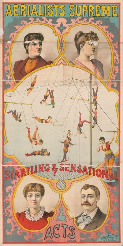Aerialists Supreme. Startling & sensational acts as a canvas print
