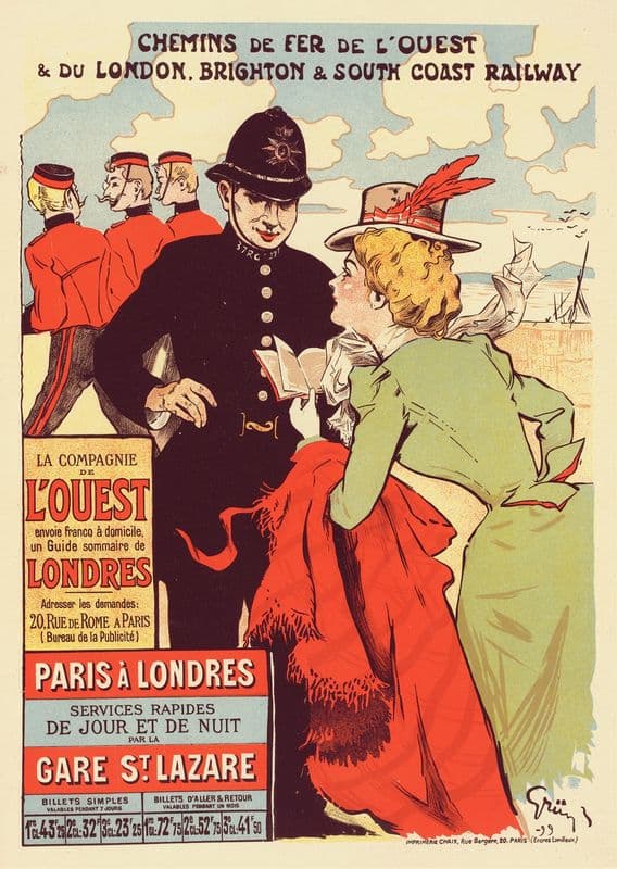 Affiche Pour La Cie De L’ouest as a canvas print