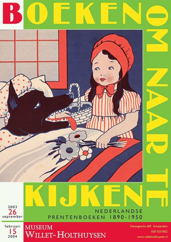 Affiche tentoonstelling ‘Boeken om naar te kijken. Nederlandse prentenboeken 1890-1950’ as a canvas print