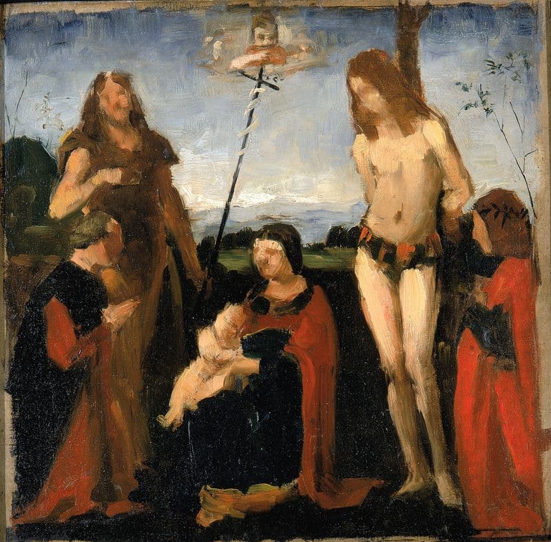 After Boltraffio, ‘Sacra Conversazione’ (1878-1882) as a canvas print