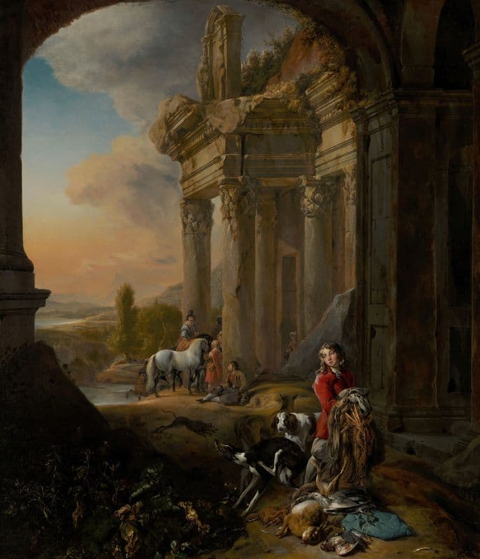 After the Hunt (c. 1656) as a canvas print
