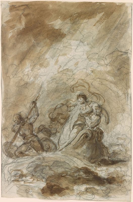 After the Shipwreck, Isabella is Rowed to the Shore (ca. 1780-1785) as a canvas print