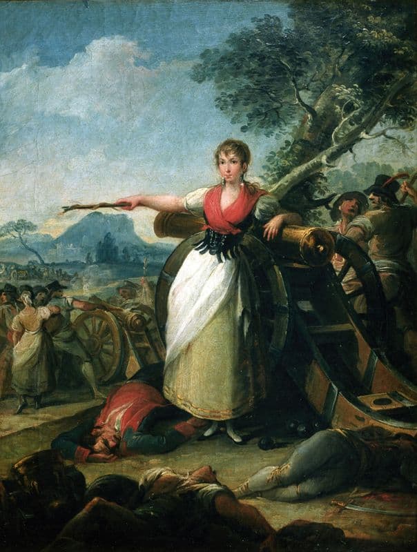 Agustina de Aragón (Ca. 1810) as a canvas print
