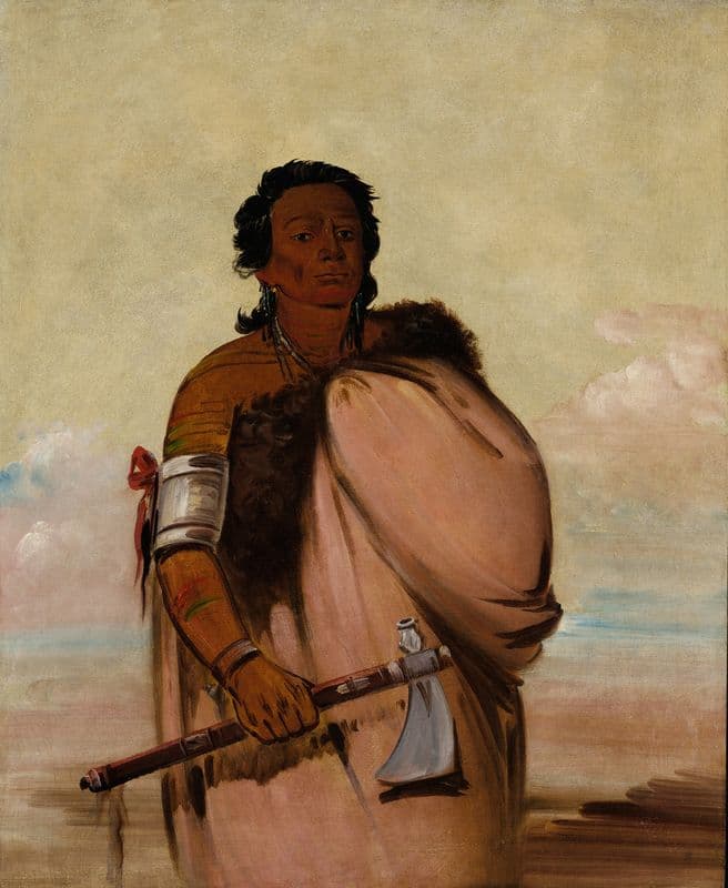 Ah’-Sho-Cole, Rotten Foot, a Noted Warrior as a canvas print