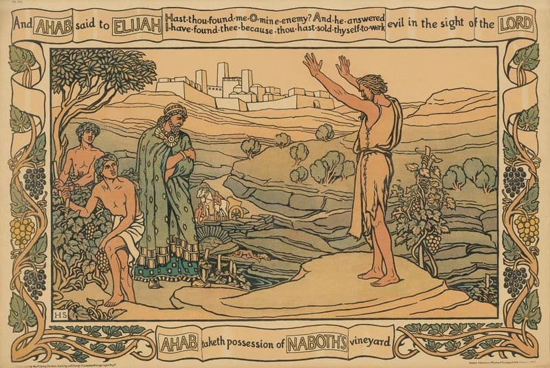 Ahab meets Elijah. Ahab takes possession of Naboths vineyard (1891 - 1892) as a canvas print