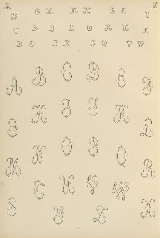 Album de chiffres & monogrammes couronnes de noblesse, françaises et etrangères Pl.010 as a canvas print