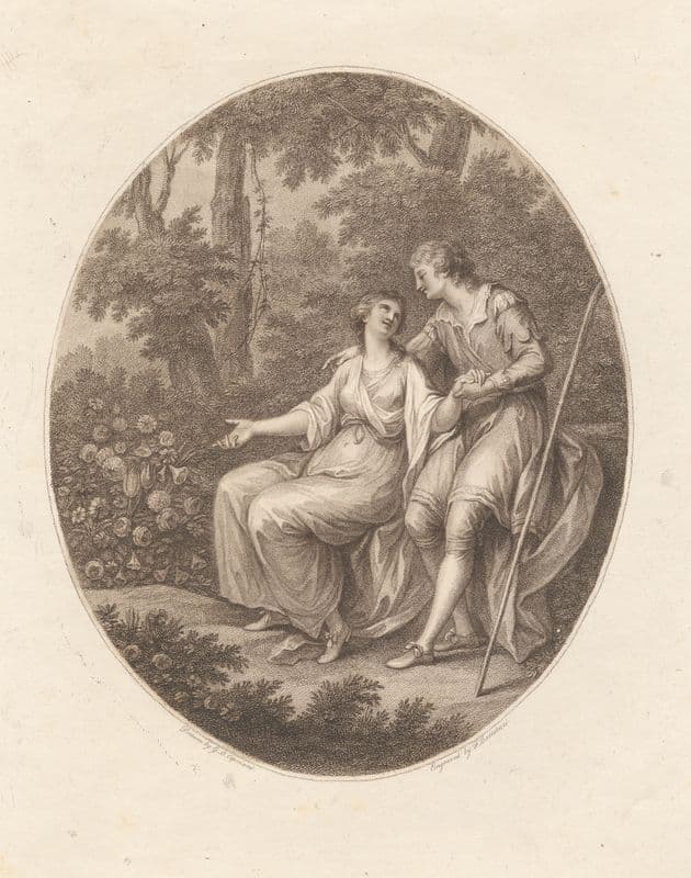 Alcander and Nerina as a canvas print