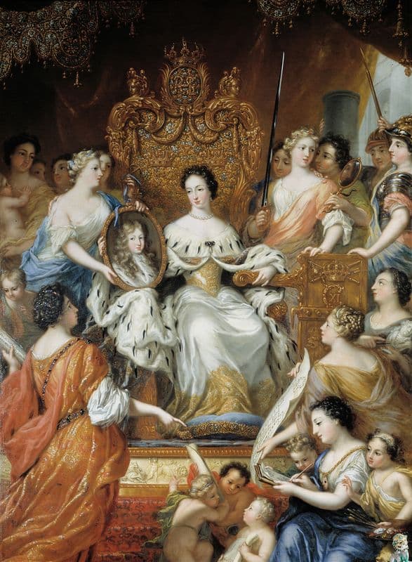 Allegori över änkedrottning Hedvig Eleonoras förmyndarregering as a canvas print