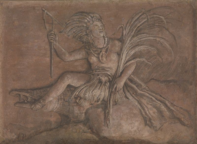 Allegorical Figure Representing America as a canvas print