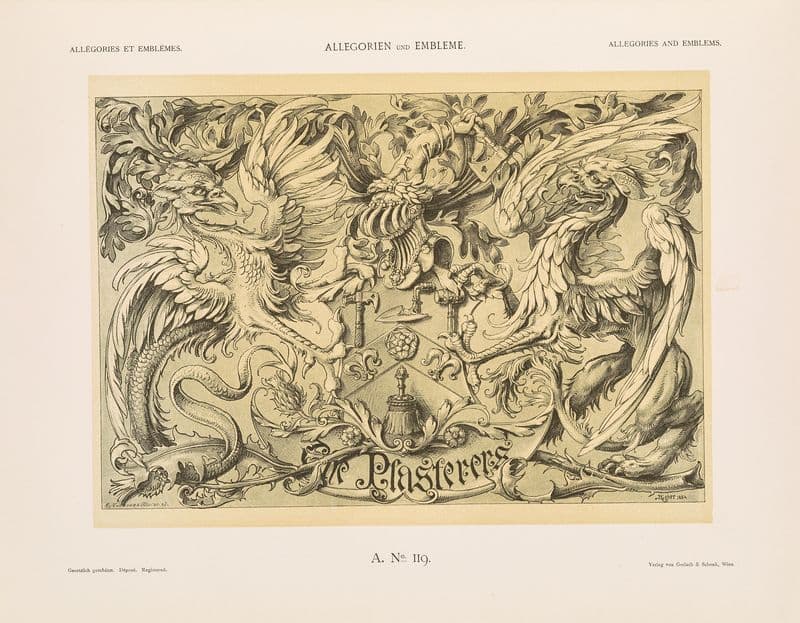 Allegorien und Embleme Vol. II Pl.129 as a canvas print