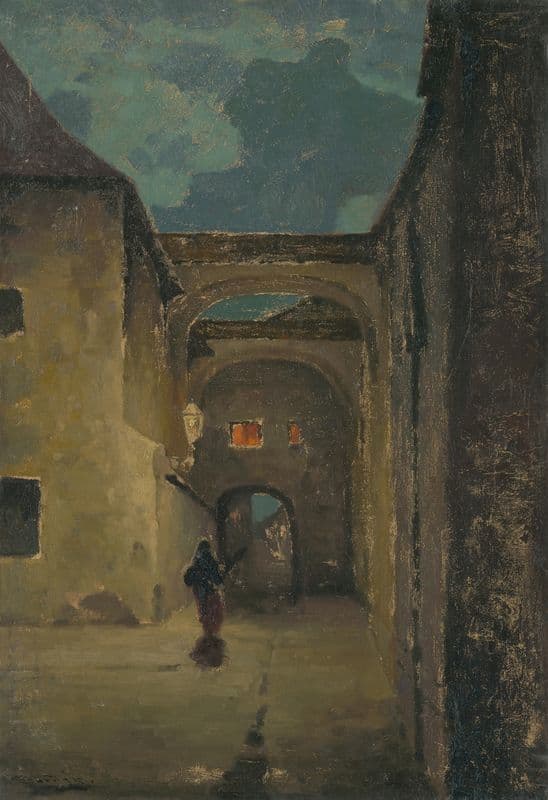 Alley in the Evening as a canvas print