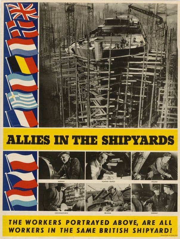 Allies in the Shipyards as a canvas print
