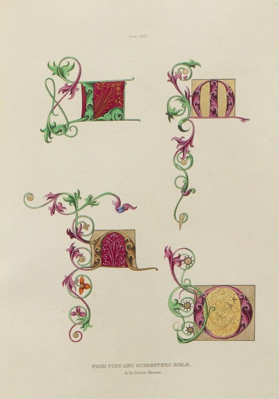 Alphabets: numerals, and devices of the middle ages Pl.14 as a canvas print