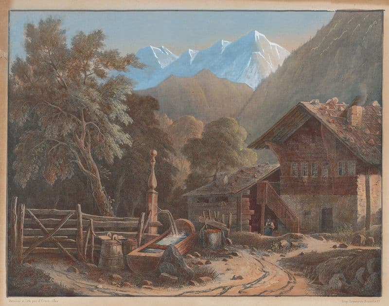 Alpine Scene. as a canvas print