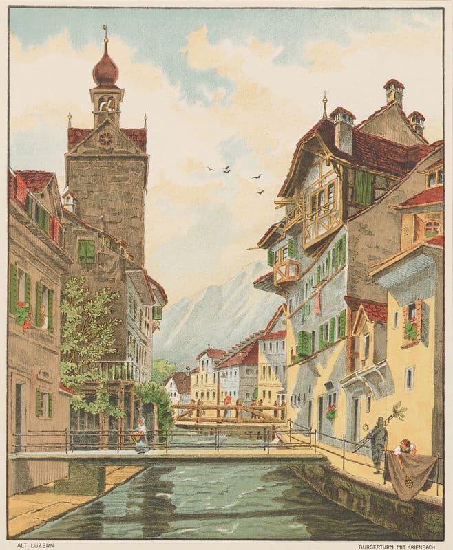 Alt Luzern (1915-1945) as a canvas print