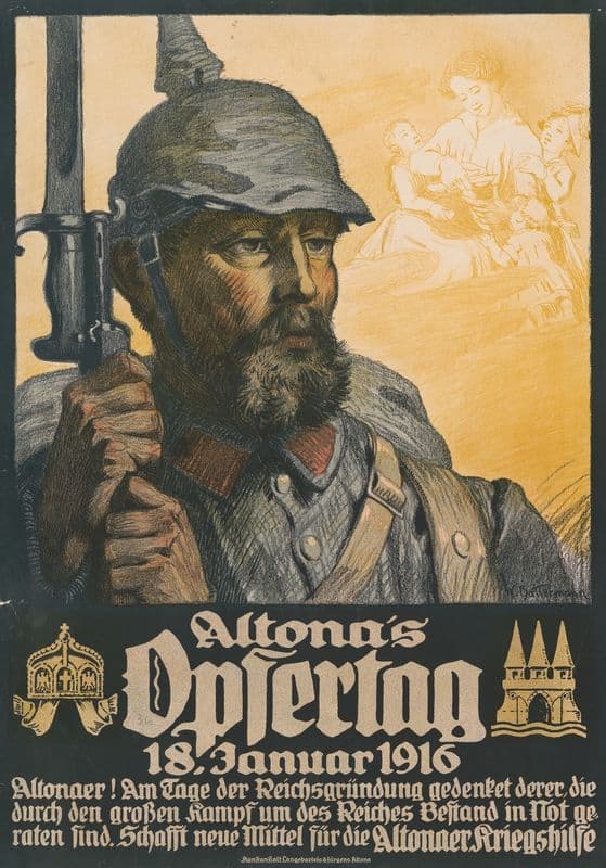 Altona’s Opfertag, 18. Januar 1916 as a canvas print