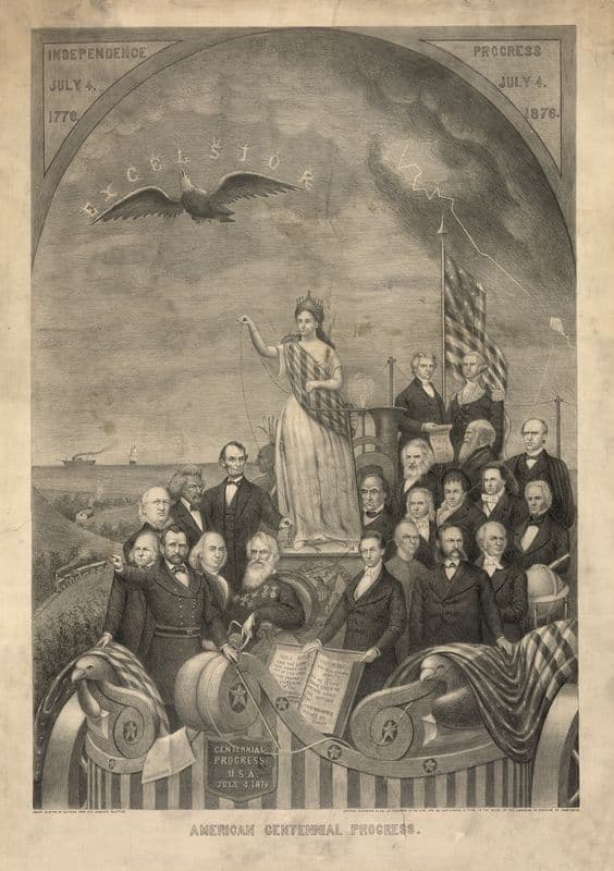 American Centennial Progress as a canvas print