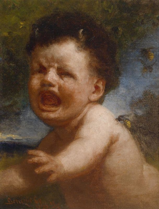 Amor mit Wespe as a canvas print