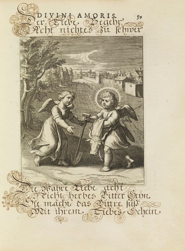 Amoris divini emblemata Pl.27 as a canvas print