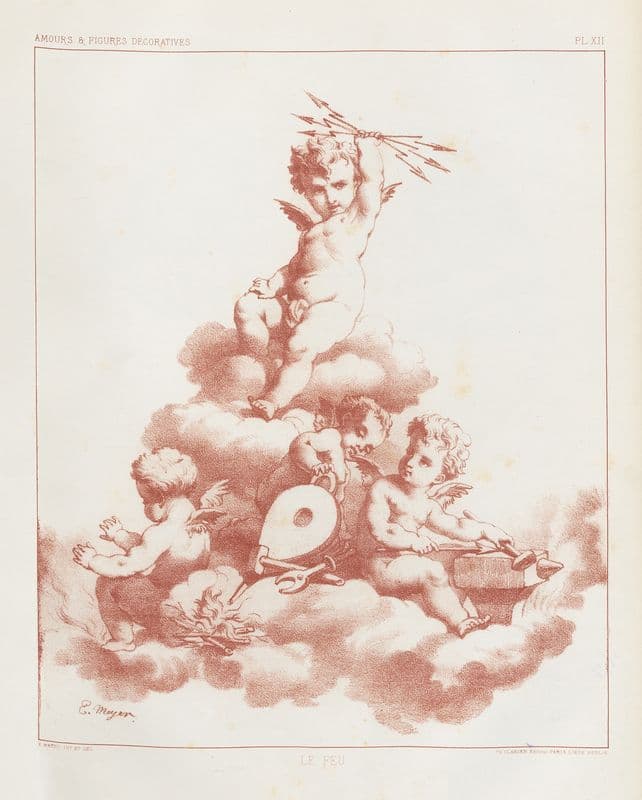 Amours et figures; décoratives arts industriels Pl.13 as a canvas print