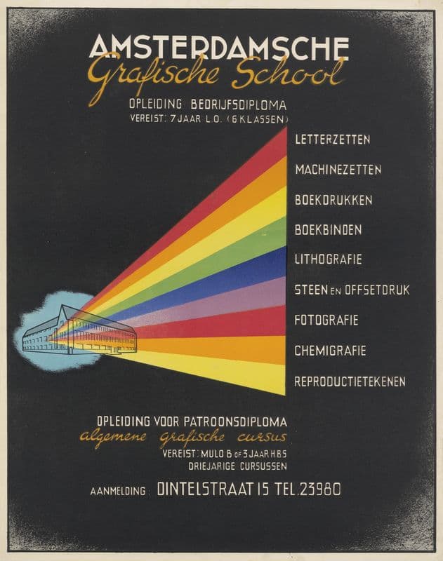 Amsterdamsche Grafische School as a canvas print