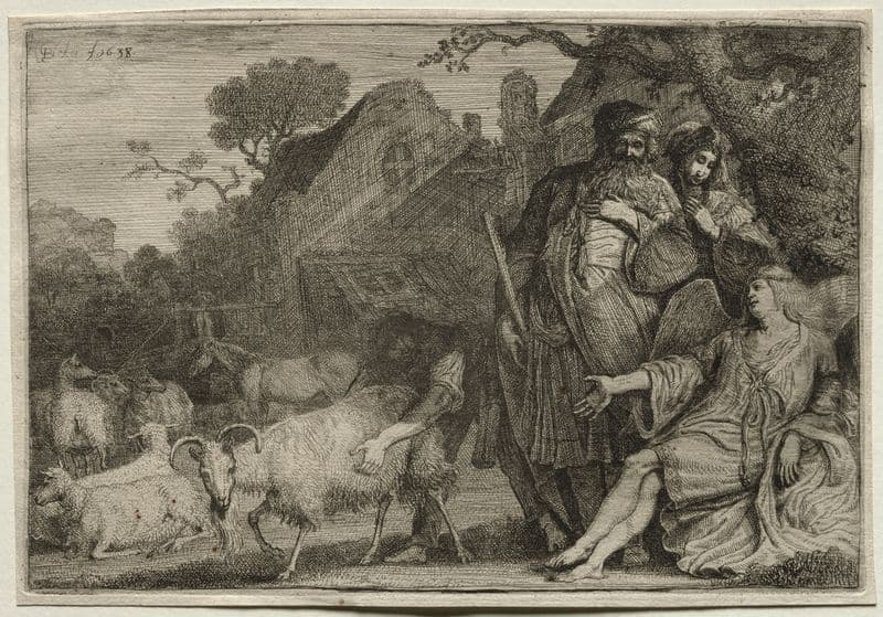 An Angel Foretells the Birth of Abraham’s Son as a canvas print