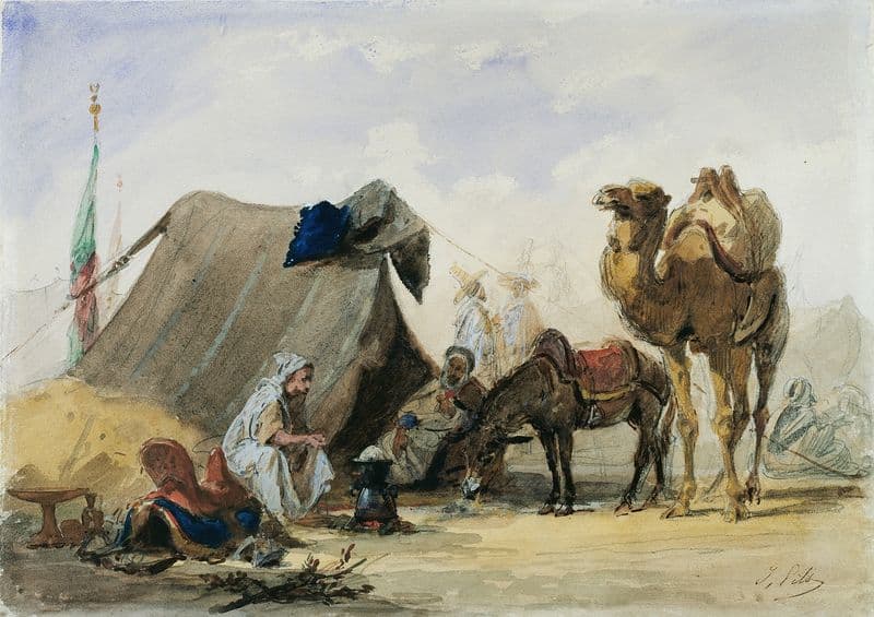 An Arab Encampment as a canvas print