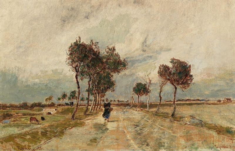 An Avenue in Cayeaux as a canvas print