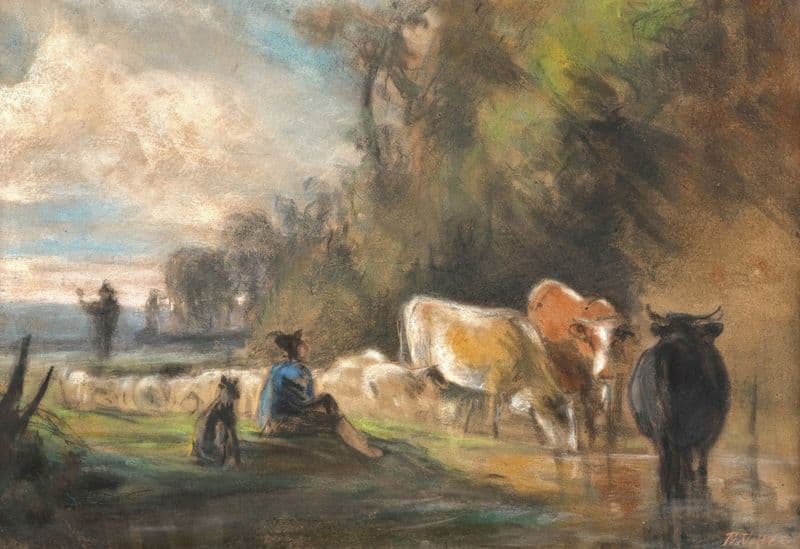 An der Tränke as a canvas print