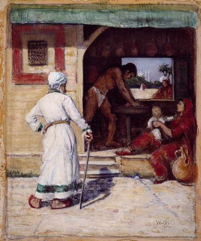 An Eastern Scene as a canvas print