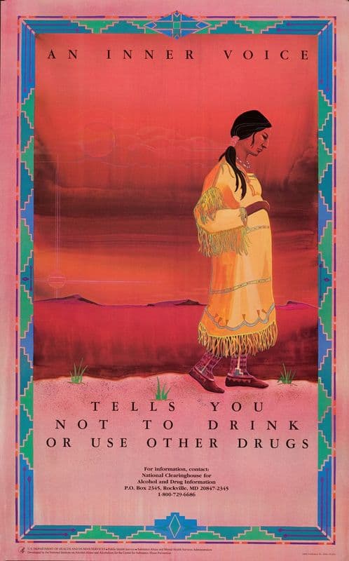 An inner voice tells you not to drink or use other drugs as a canvas print
