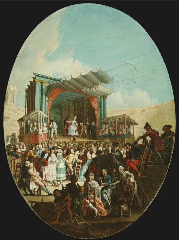 An Italian Comedy in Verona as a canvas print