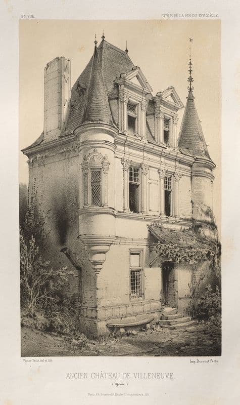 Ancien Chateau de Villeneuve (Yonne) as a canvas print