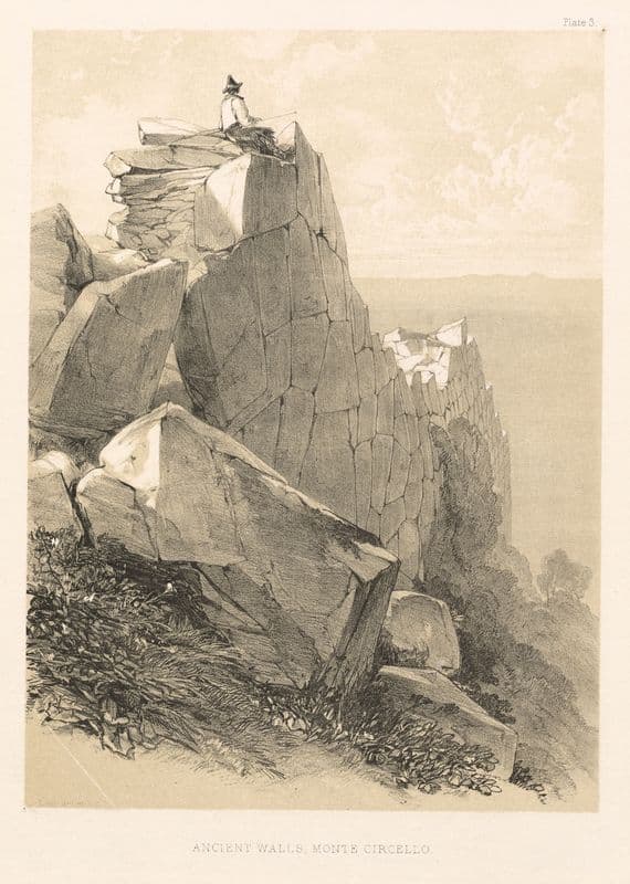 Ancient Walls, Monte Circello as a canvas print