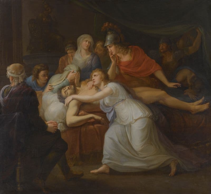 Andromache Lamenting The Death Of Hector as a canvas print