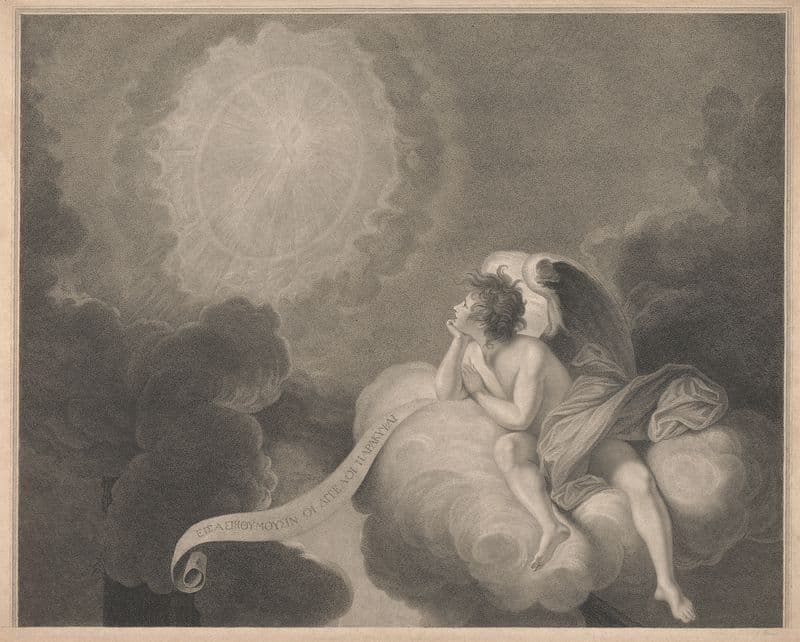 Angel Contemplating the Mystery of the Cross as a canvas print