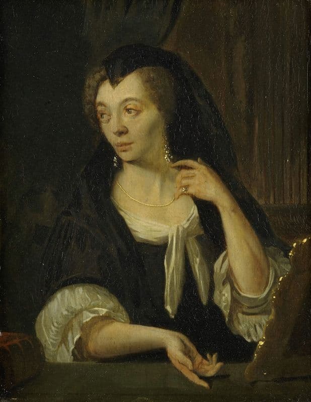 Anna de Hooghe (1645-1717). The Painter’s fourth Wife (1690 - 1708) as a canvas print