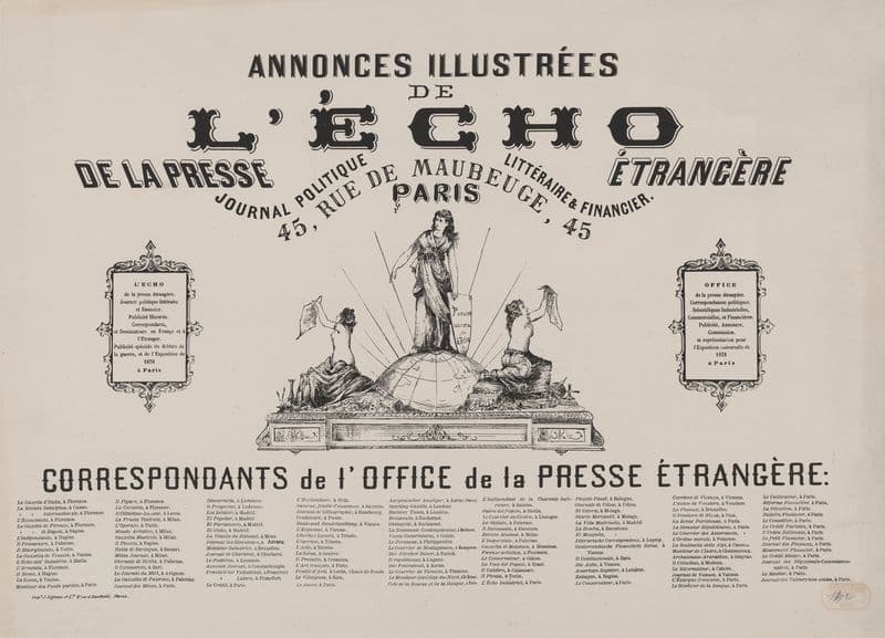 Annonces illustrées de l’Echo as a canvas print