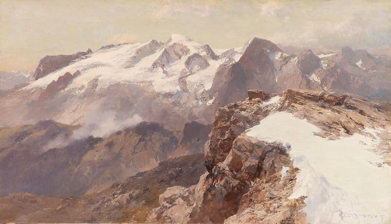 Ansicht der Marmolata vom Piz Boè aus as a canvas print