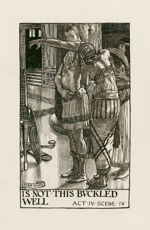 Antony and Cleopatra; Is not this buckled well Act IV Scene IV as a canvas print